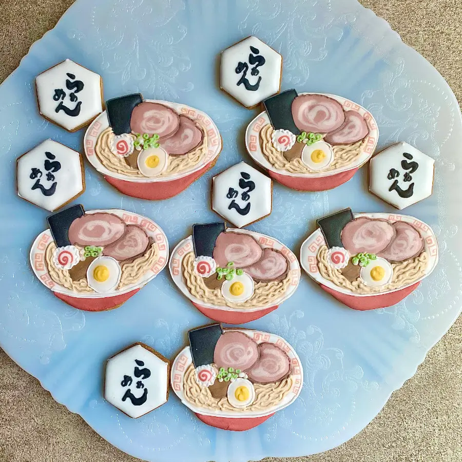 ラーメンのアイシングクッキー