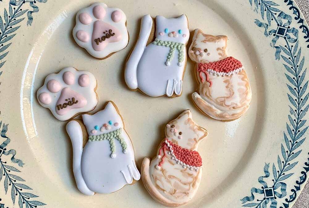 ねこちゃんと肉球アイシングクッキー