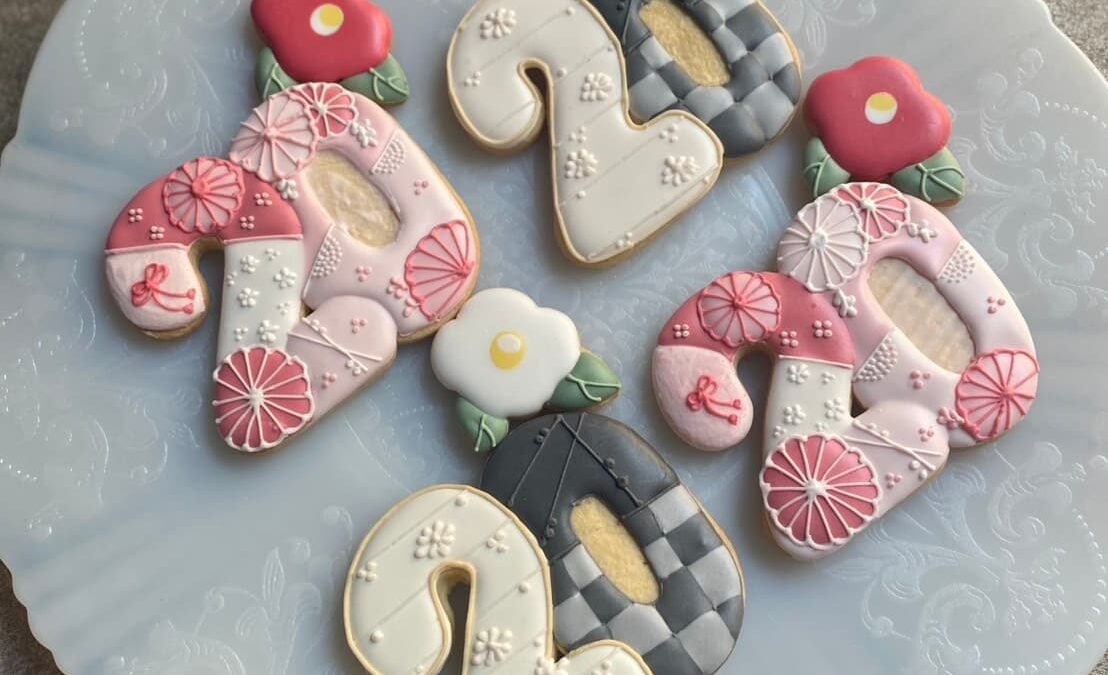 成人式のお祝いアイシングクッキー